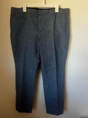 Banana Republic Sloan Pants Size 16R Heathered Blue Ankle Stretch